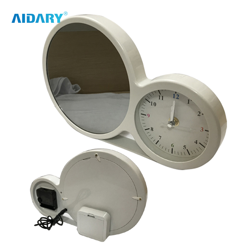 LED Light Mirror Photo Frame with Clock