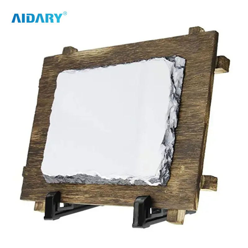 Sublimation 12*17cm Rock Photo Slate Small Wood Picture Frame