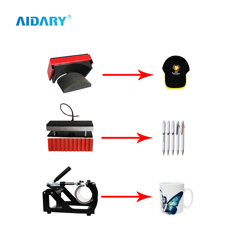 AIDARY Auto Open Mug T-shirt Pen 4in1 Sublimation Heat Press Machine AP1901