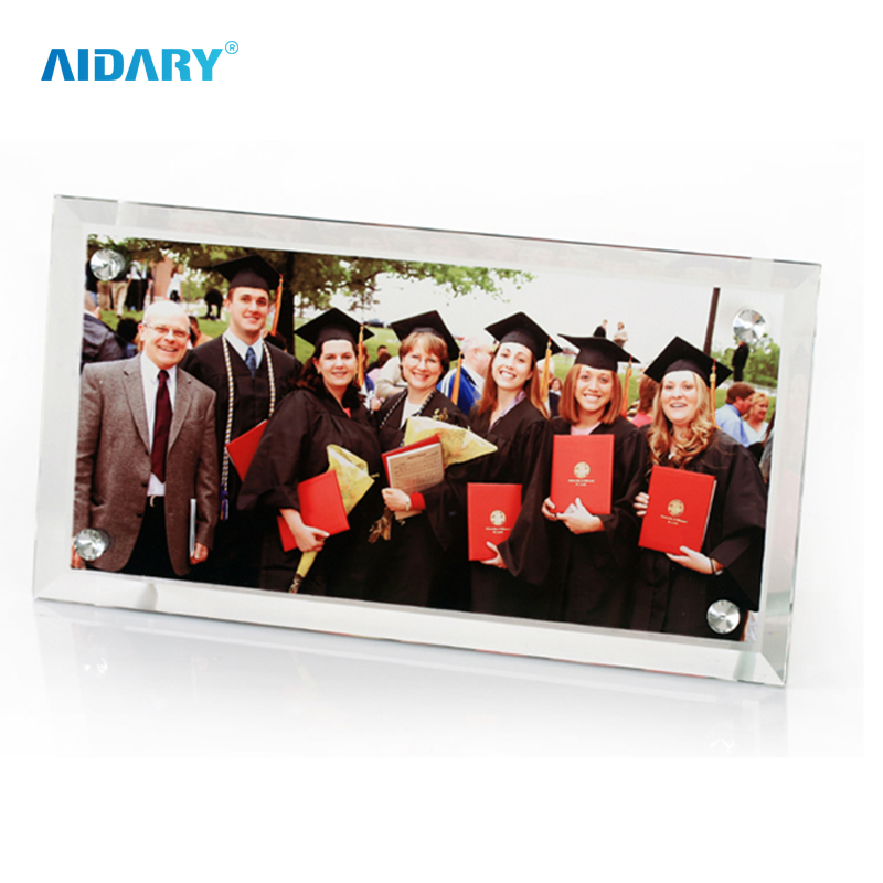 Sublimation 12inch Strip Crystal Photo Frame with Four Holes