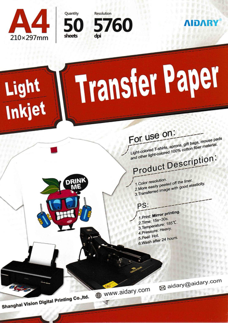 Ink Jet Printer Light Transfer Paper