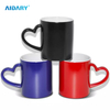 AIDARY Sublimation Heart Handle Matt Surface Color Change Mug