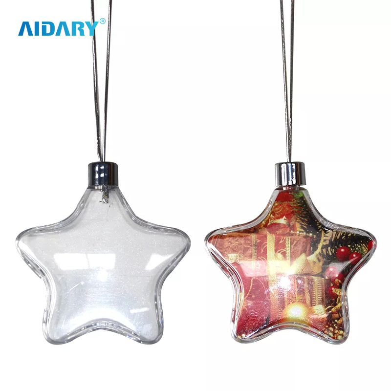 Sublimation Double Sides Round Snow Christmas Hanging