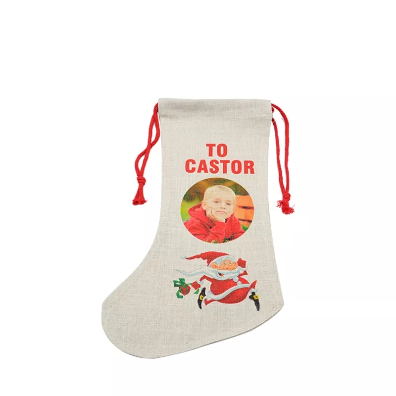 Sublimation Cotton And Linen Christmas Stocking