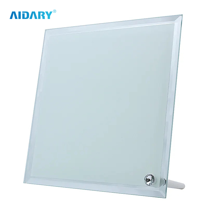 Sublimation 200x200x5mm Square Shape Mirror Edge Glass Photo Frame