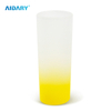 AIDARY Sublimation 10oz Gradient Colorful Sandy Glass Mug Sublimation Gradient Colourful Glass Mug