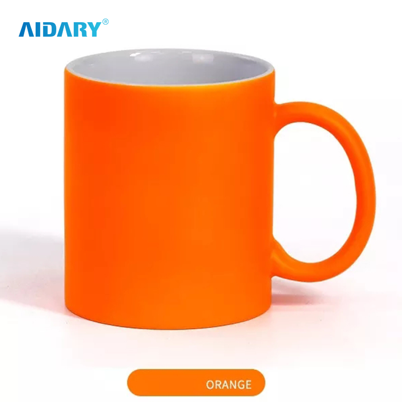 AIDARY Wholesale Blank Sublimation 11oz Custom Fluorescent Cup Travel Coffee Custom