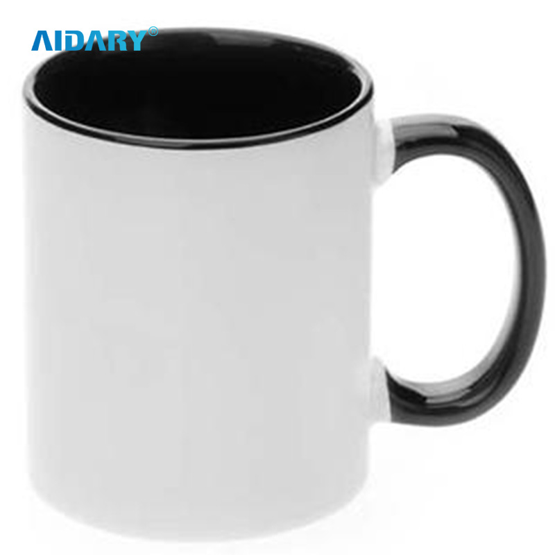 AIDARY Grade AAA Sublimation Two Tones Mug Sublimation Inner And Handle Colorful Mug Sublimation Blank Mug
