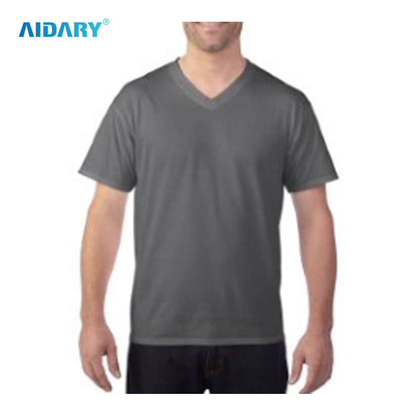 AIDARY V Neck Cotton Personalized 150gsm Men T-shirt