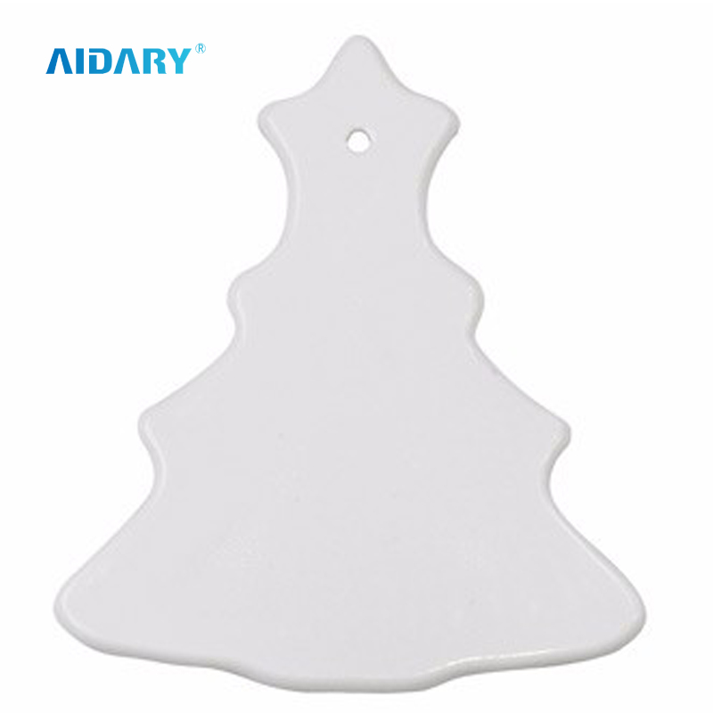 AIDARY Star Shape Sublimation Ceramic Pendant with Rope for Christmas Decorate