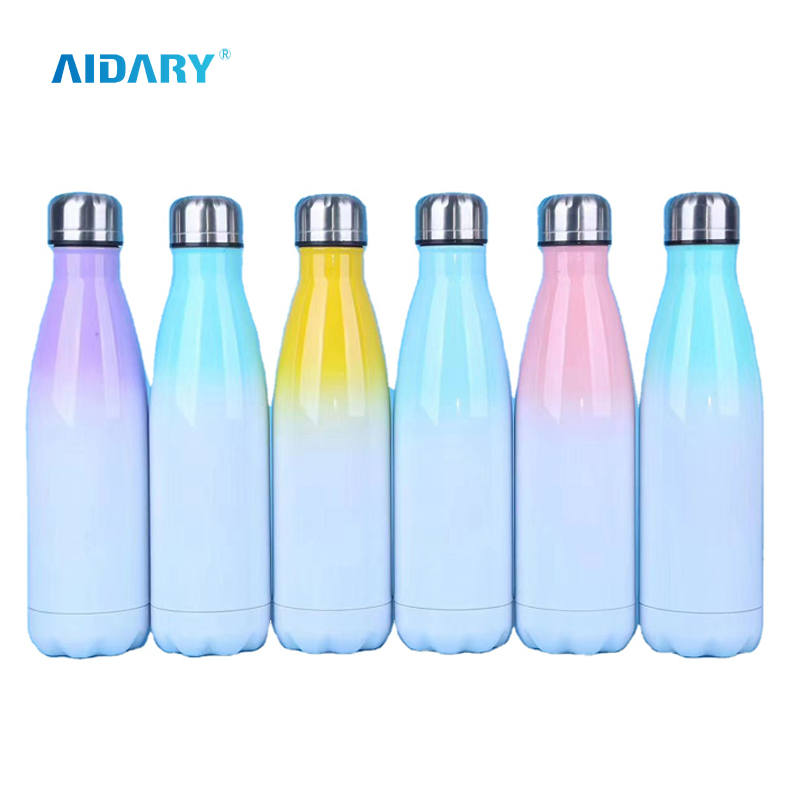 AIDARY 500ml Sublimation Double Colorful Two Layers Thermos Coke Bottle