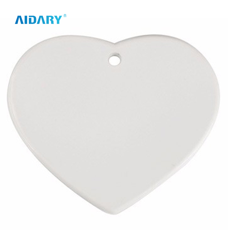 AIDARY Sublimation Round Ceramic Pendant with Rope for Christmas Decorate