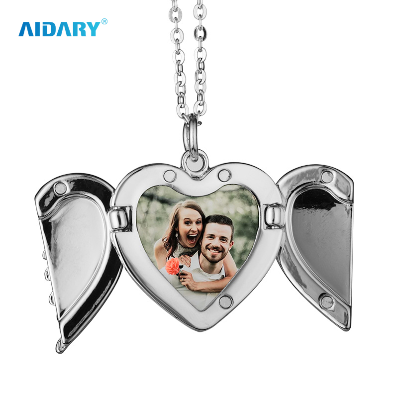 Angel Wings Necklace Sublimation Silver