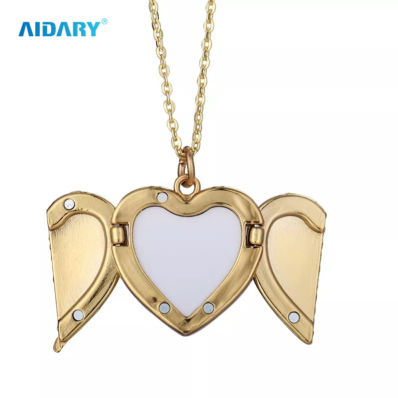 Angel Wings Necklace Golden for Sublimation