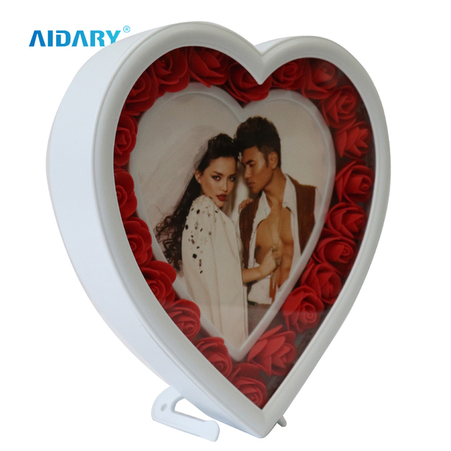 Heart Shape Changable Color LED Magic Photo Frame
