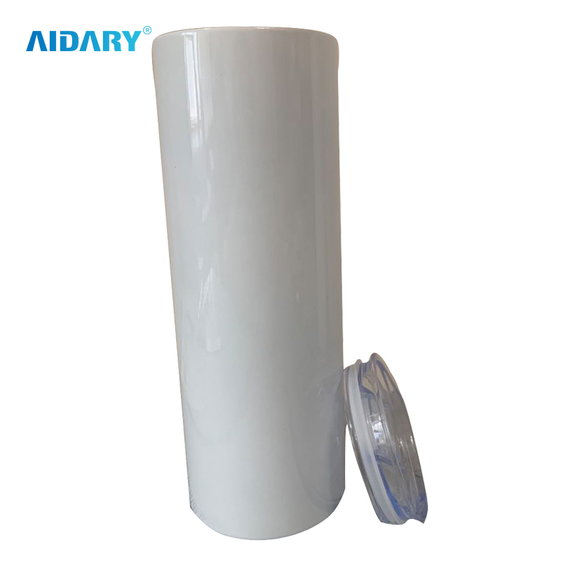 AIDARY Sublimation 20oz Straight Body Double Walls Skinny Tumbler