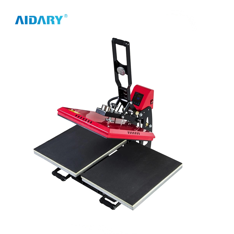 AIDARY High Efficiency Double Working Tables LCD Controller Insert T-shirt Bottom Plate Heat Press Machine