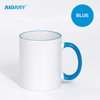 AIDARY 11oz Top Grade Sublimation Side Colourful Mug Rim Colourful Mug