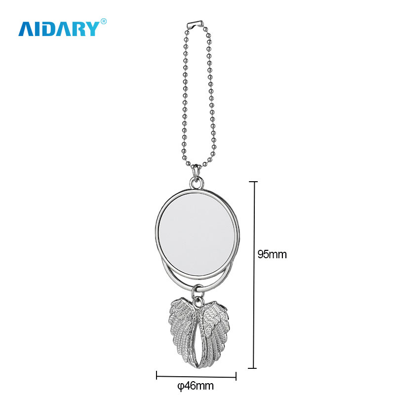 AIDARY Silver Angel Wings Car Ornament for Sublimation Transfer