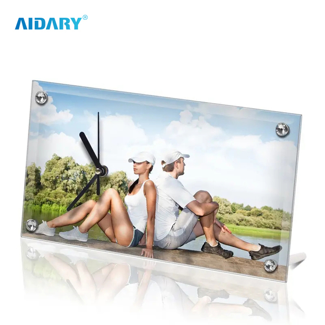 12" Strip Smooth Clock Sublimation Blanks Glass Frame BL28