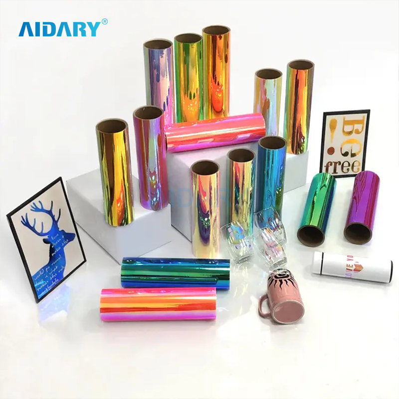 PVC Rainbow Holographic Self Adhesive Heat Transfer Vinyl Buy Self